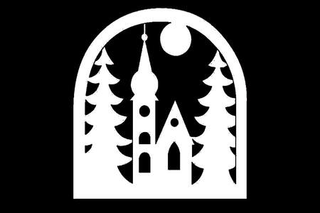 Трафареты Новогодние Домики Новогодние Домики − трафарет 21