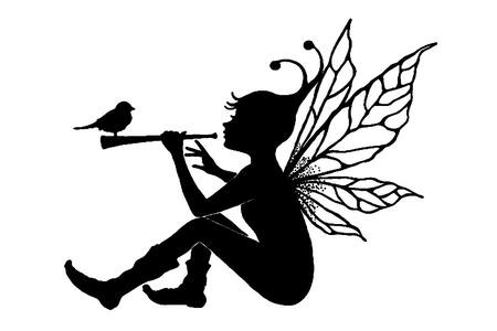 Новогодние Феи − трафарет 11