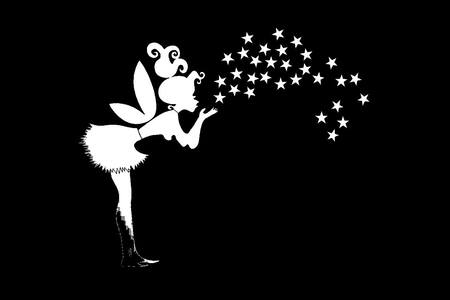 Новогодние Феи − трафарет 12