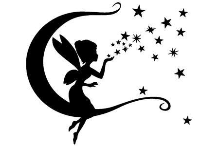 Новогодние Феи − трафарет 14