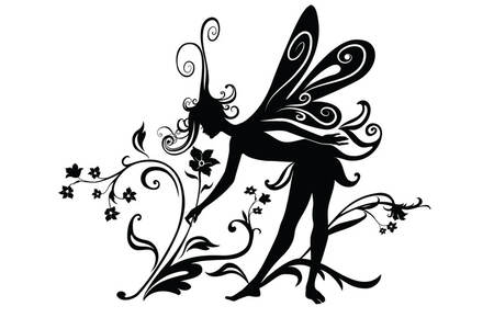 Новогодние Феи − трафарет 17