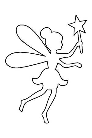 Новогодние Феи − трафарет 18