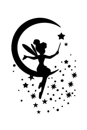 Новогодние Феи − трафарет 19