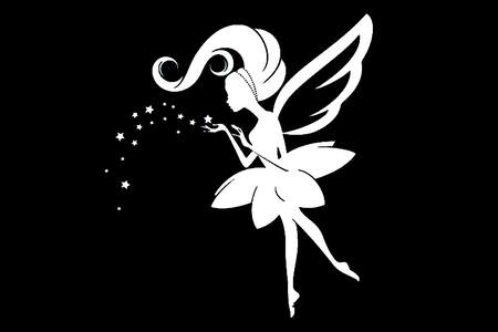 Новогодние Феи − трафарет 4