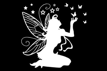 Новогодние Феи − трафарет 5