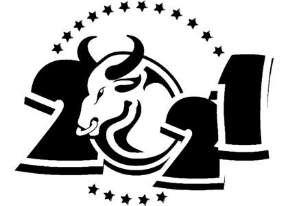 Трафареты на год Быка Год Быка − трафарет 15