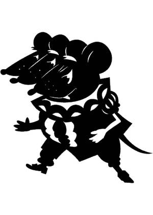 Год Крысы − трафарет 1