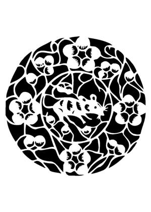 Год Крысы − трафарет 8