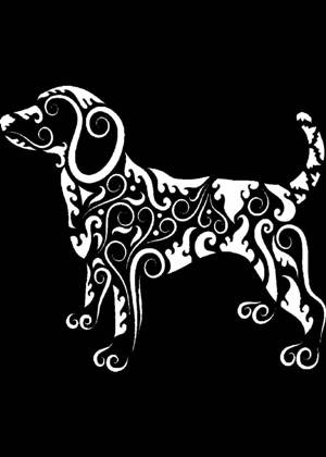 Год собаки − трафарет 15