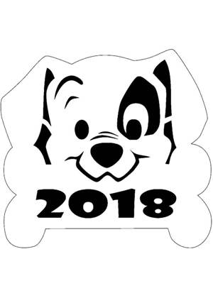 Год собаки − трафарет 24