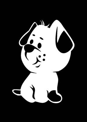 Год собаки − трафарет 3