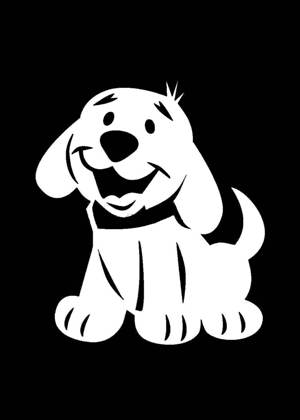 Год собаки − трафарет 4