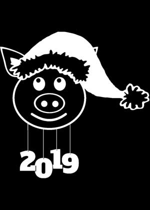 Год Свиньи − трафарет 20
