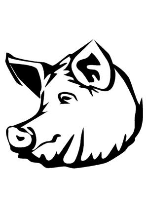 Год Свиньи − трафарет 21