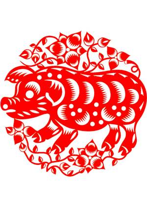 Год Свиньи − трафарет 22