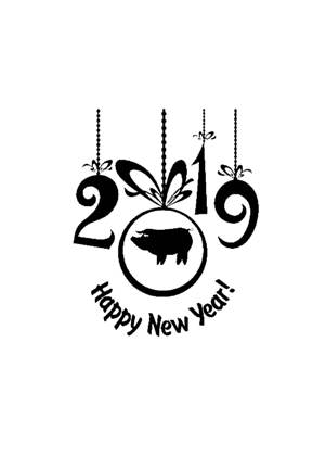 Год Свиньи − трафарет 5