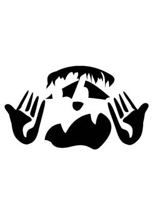 Хэллоуин − трафарет 12