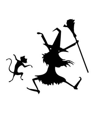 Хэллоуин − трафарет 14