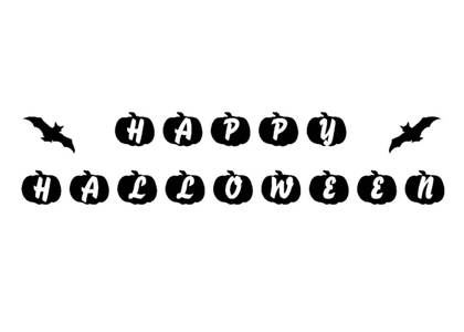 Хэллоуин − трафарет 24