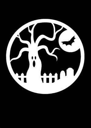 Хэллоуин − трафарет 3