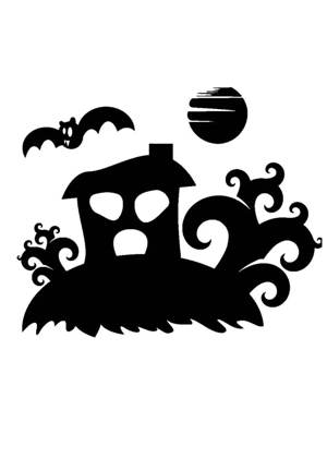 Хэллоуин − трафарет 32
