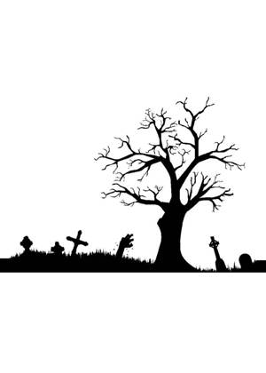 Хэллоуин − трафарет 33