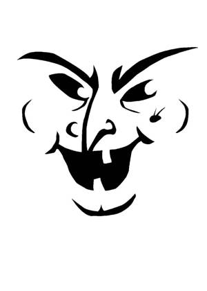 Хэллоуин − трафарет 36