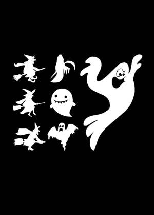 Хэллоуин − трафарет 38