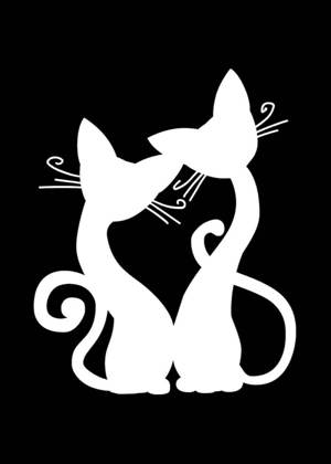 Трафареты Коты и кошки Коты и кошки − трафарет 10