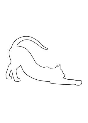 Трафареты Коты и кошки Коты и кошки − трафарет 12
