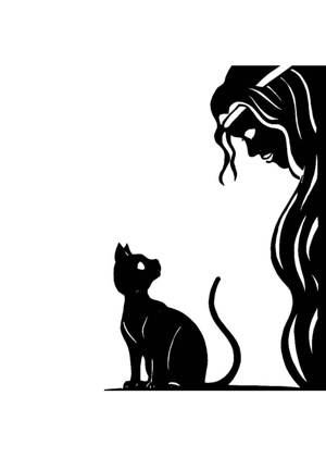 Трафареты Коты и кошки Коты и кошки − трафарет 19