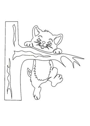 Трафареты Коты и кошки Коты и кошки − трафарет 24