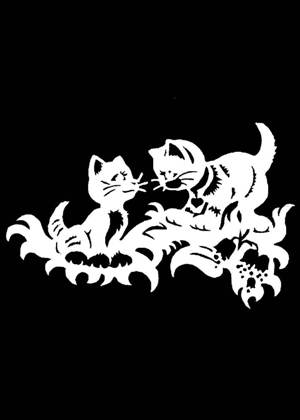 Трафареты Коты и кошки Коты и кошки − трафарет 25