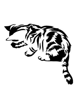 Трафареты Коты и кошки Коты и кошки − трафарет 26