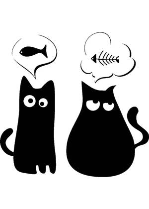 Трафареты Коты и кошки Коты и кошки − трафарет 29