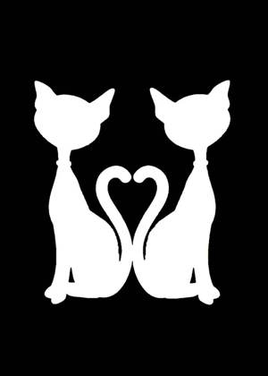 Трафареты Коты и кошки Коты и кошки − трафарет 5