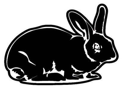 Новый год Кролика 2023 − трафарет 1