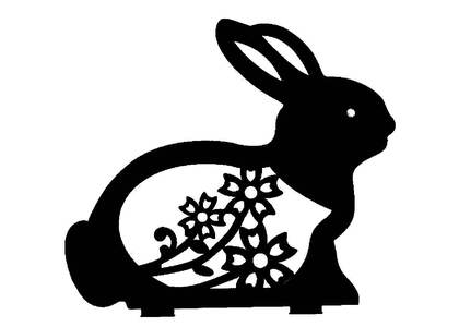 Новый год Кролика 2023 − трафарет 11