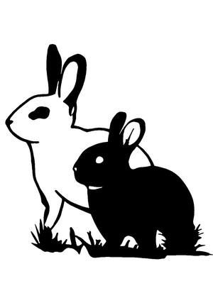 Новый год Кролика 2023 − трафарет 15