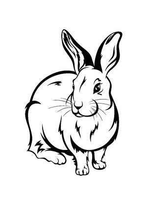 Новый год Кролика 2023 − трафарет 17