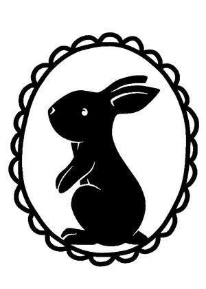 Новый год Кролика 2023 − трафарет 18