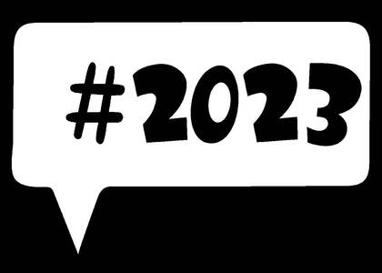 Новый год Кролика 2023 − трафарет 8