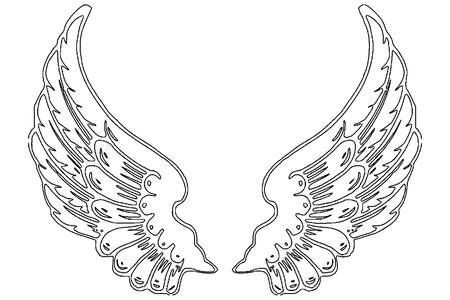 Трафареты Крылья Крылья − трафарет 10