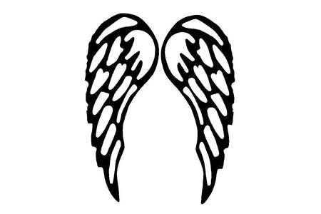 Трафареты Крылья Крылья − трафарет 2