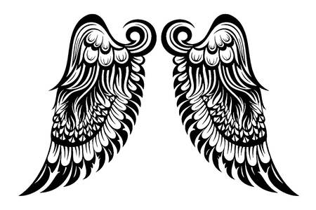 Трафареты Крылья Крылья − трафарет 21