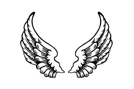 Трафареты Крылья Крылья − трафарет 3