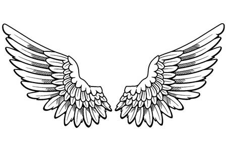 Трафареты Крылья Крылья − трафарет 4
