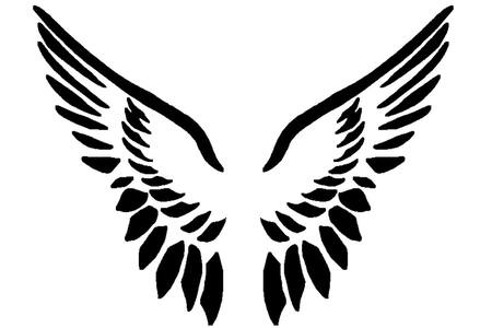 Трафареты Крылья Крылья − трафарет 8