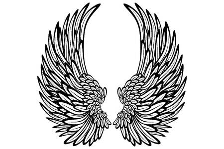 Трафареты Крылья Крылья − трафарет 9