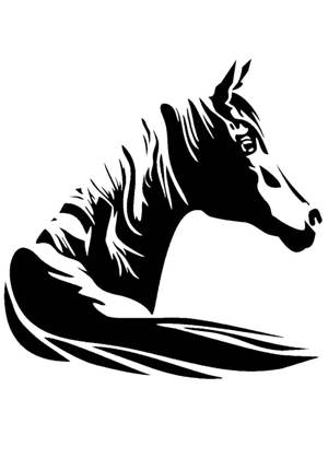 Трафареты Лошадь Лошадь − трафарет 11